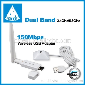Dual band 2.4G&5.8G WiFi usb adapter,RT5572 chipset 150Mbps Melon N80